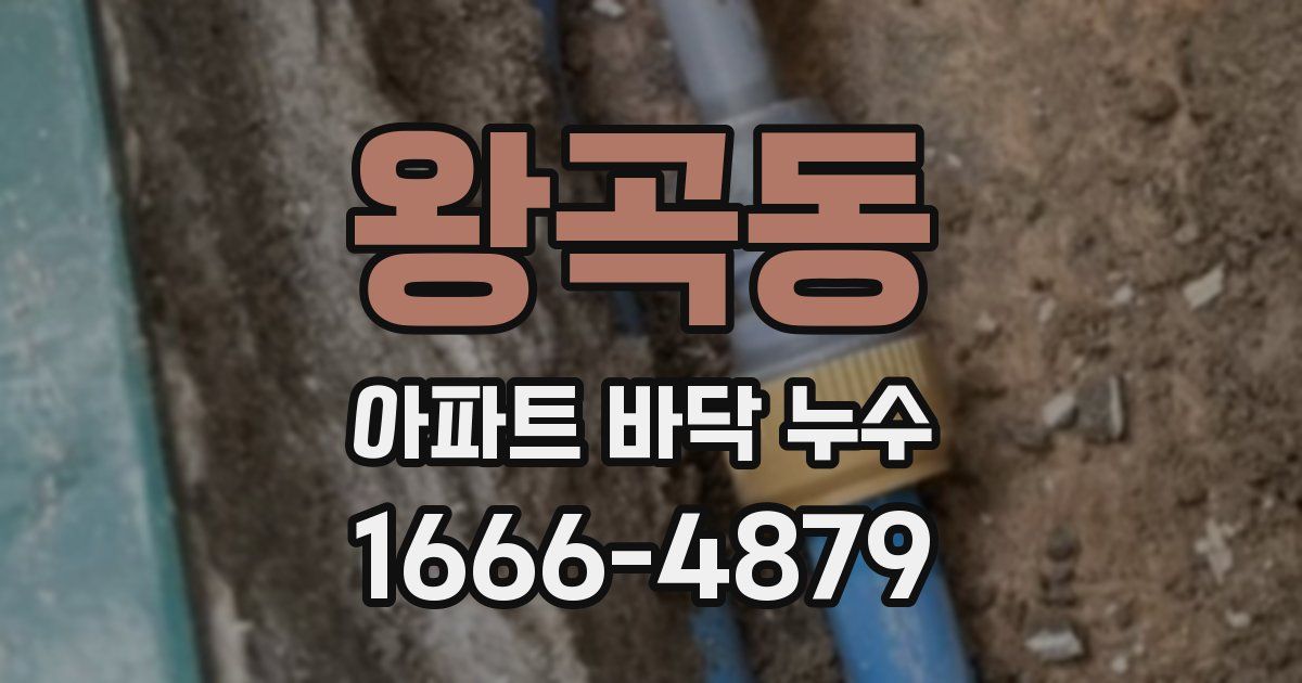 왕곡동 아파트 바닥 누수