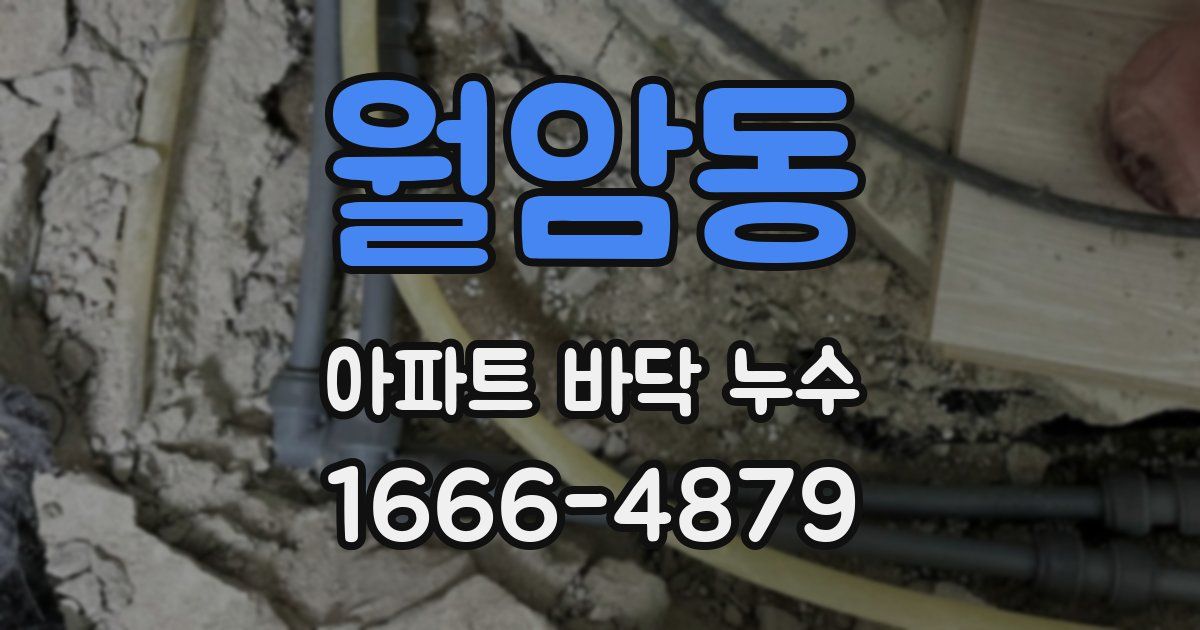 월암동 아파트 바닥 누수