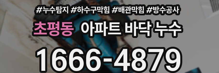 초평동 아파트 바닥 누수