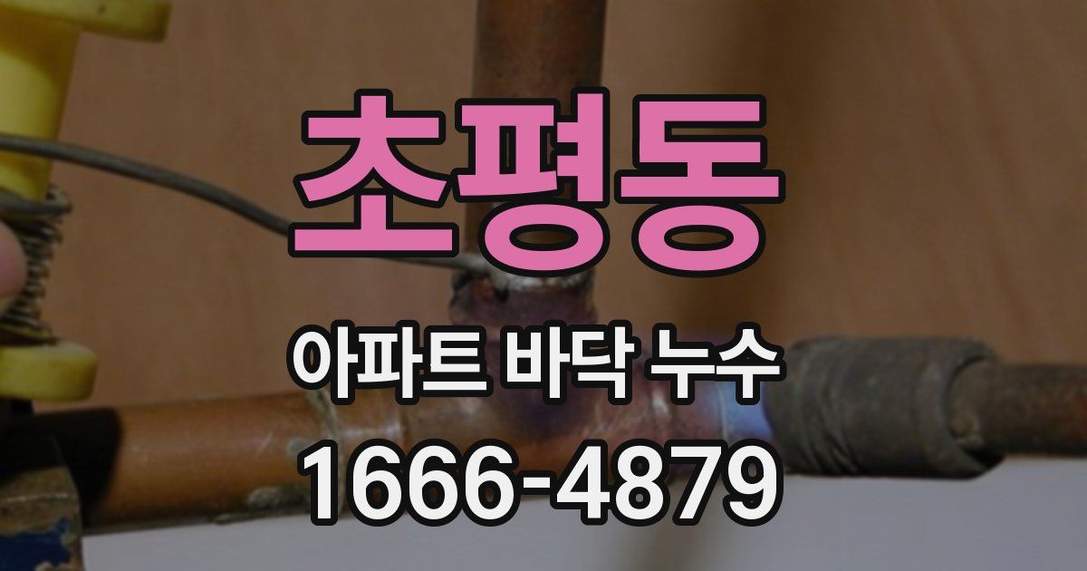 초평동 아파트 바닥 누수