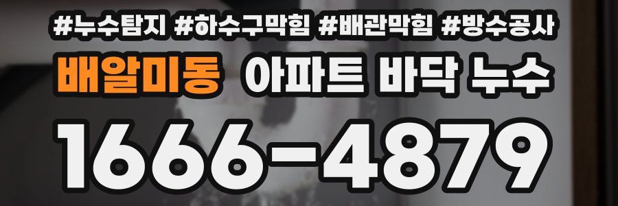 배알미동 아파트 바닥 누수