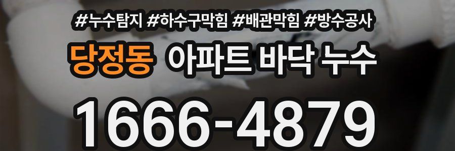 당정동 아파트 바닥 누수