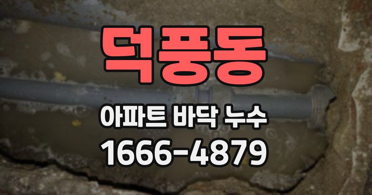 덕풍동 아파트 바닥 누수
