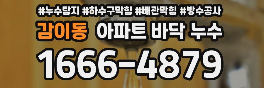 감이동 아파트 바닥 누수