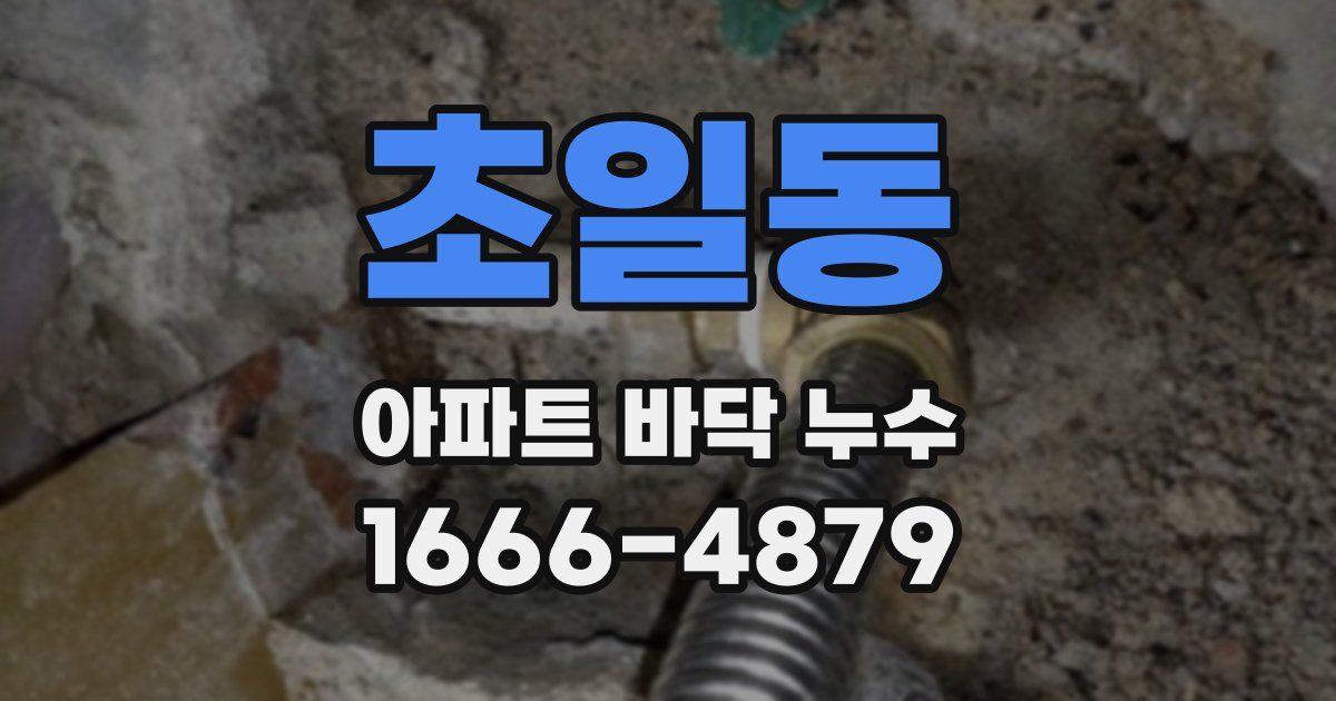 초일동 아파트 바닥 누수