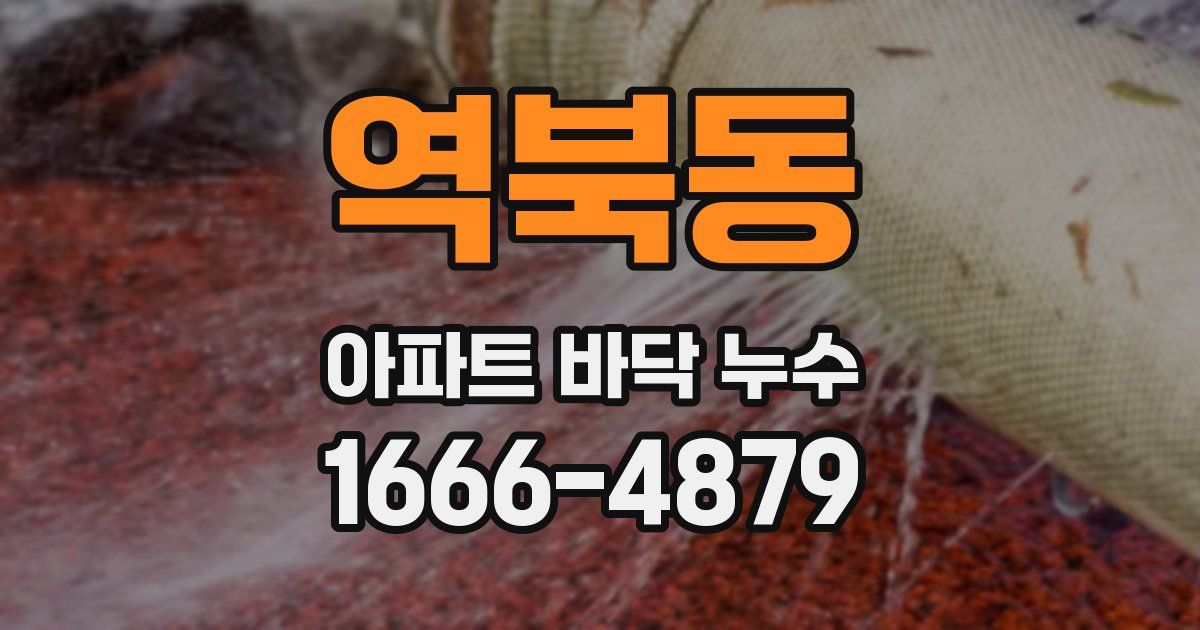 역북동 아파트 바닥 누수