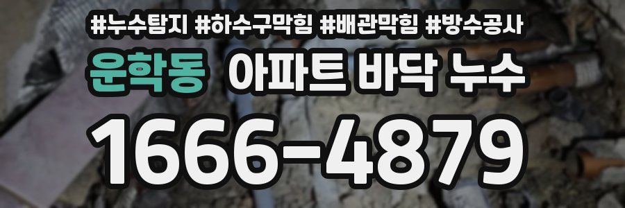 운학동 아파트 바닥 누수