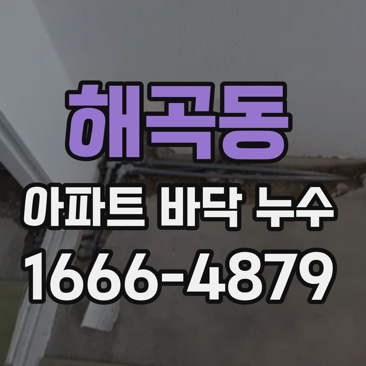 해곡동 아파트 바닥 누수