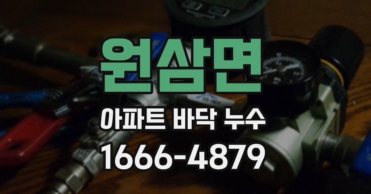 원삼면 아파트 바닥 누수