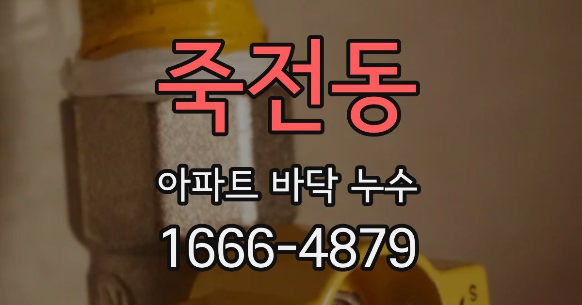죽전동 아파트 바닥 누수