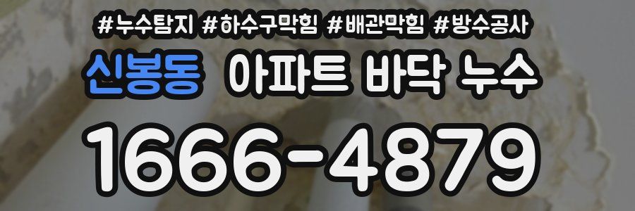 신봉동 아파트 바닥 누수