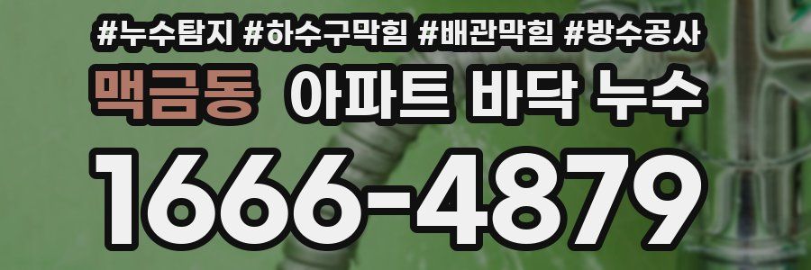 맥금동 아파트 바닥 누수
