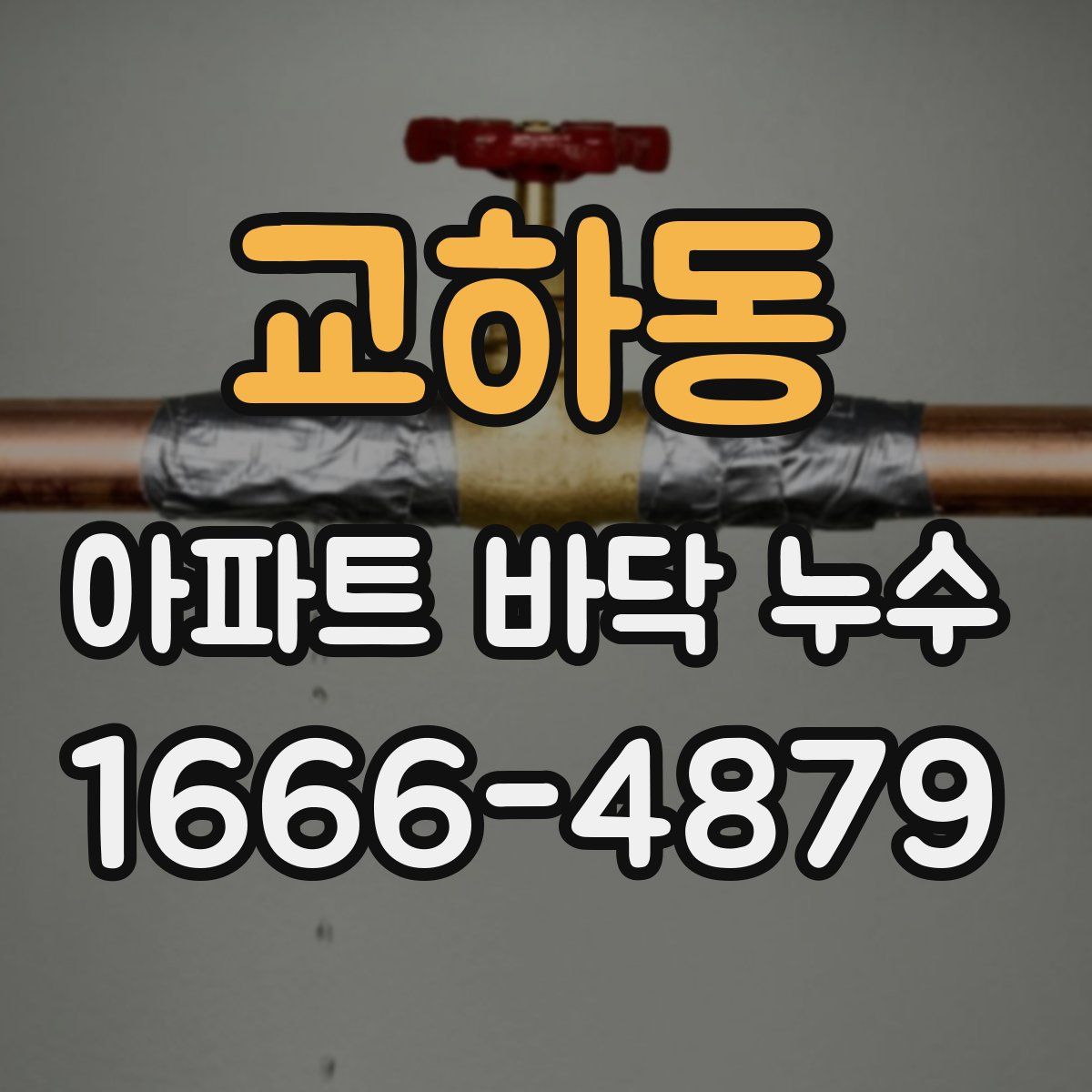 교하동 아파트 바닥 누수