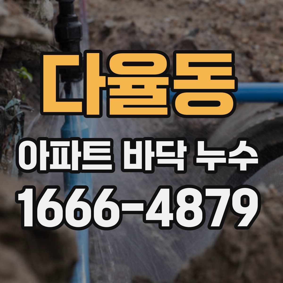 다율동 아파트 바닥 누수