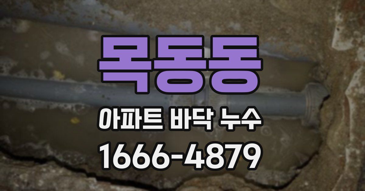 목동동 아파트 바닥 누수