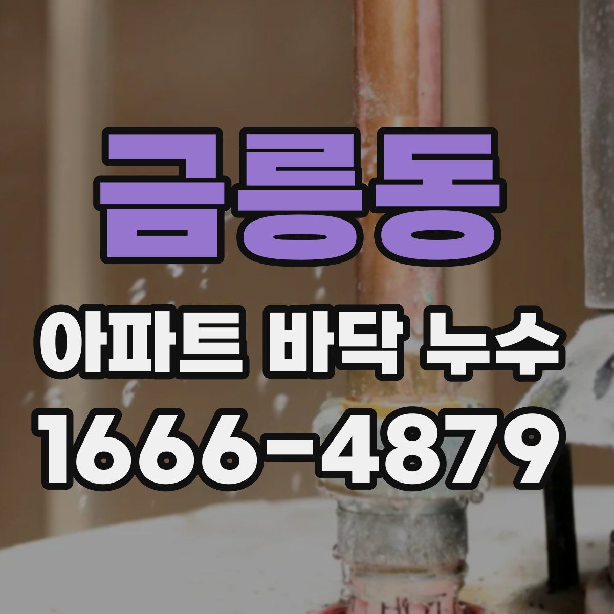 금릉동 아파트 바닥 누수