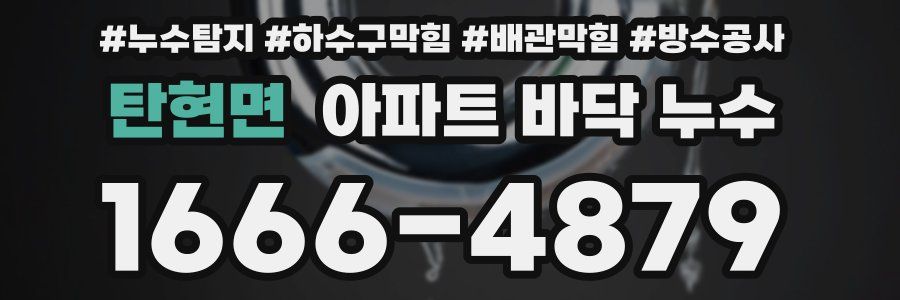 탄현면 아파트 바닥 누수