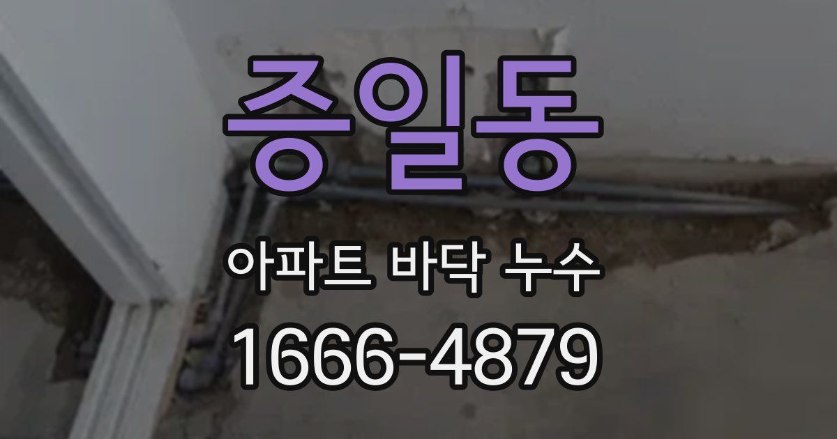증일동 아파트 바닥 누수