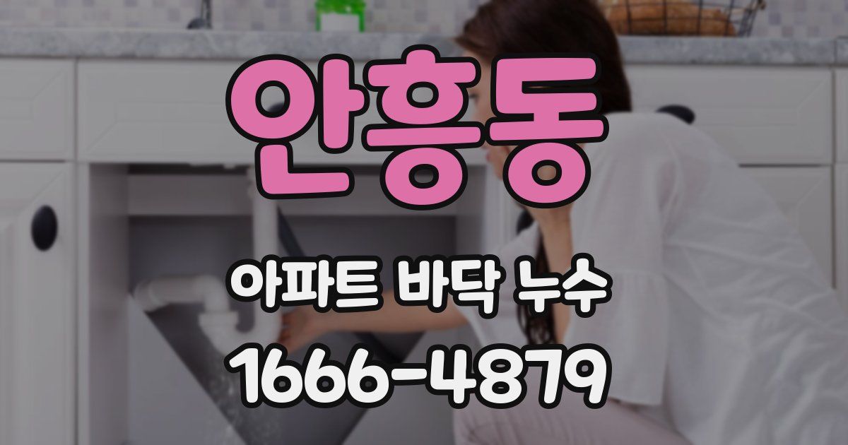 안흥동 아파트 바닥 누수