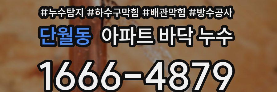 단월동 아파트 바닥 누수