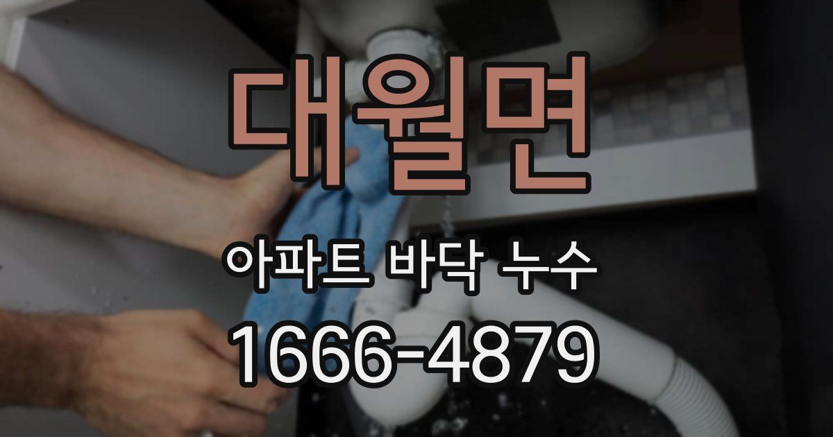대월면 아파트 바닥 누수