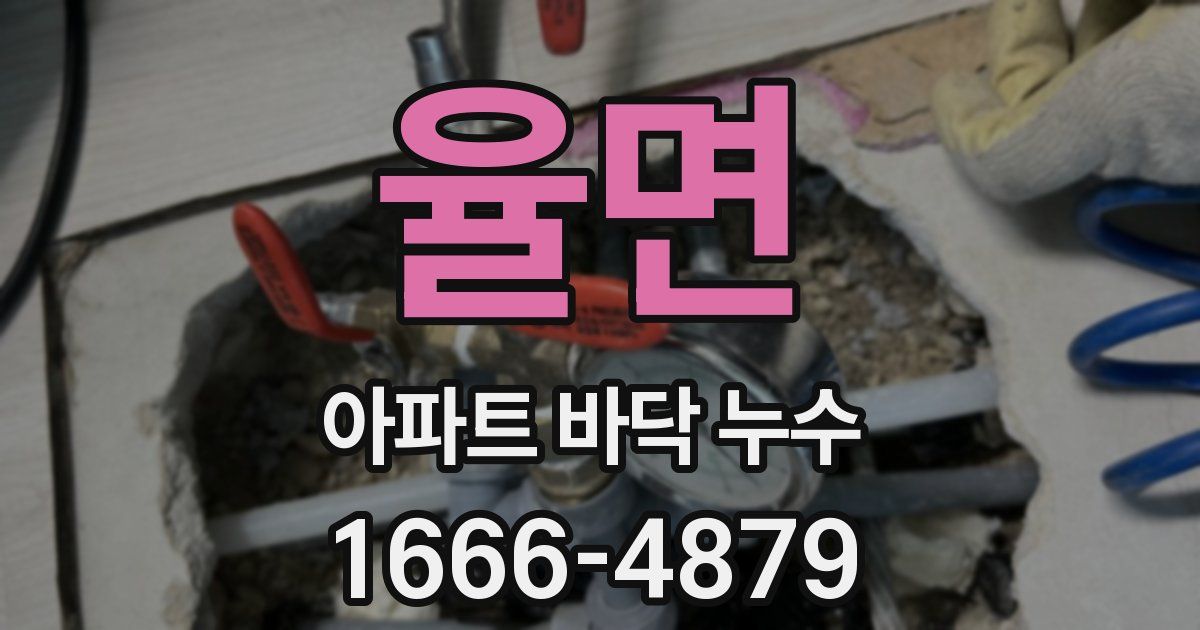 율면 아파트 바닥 누수