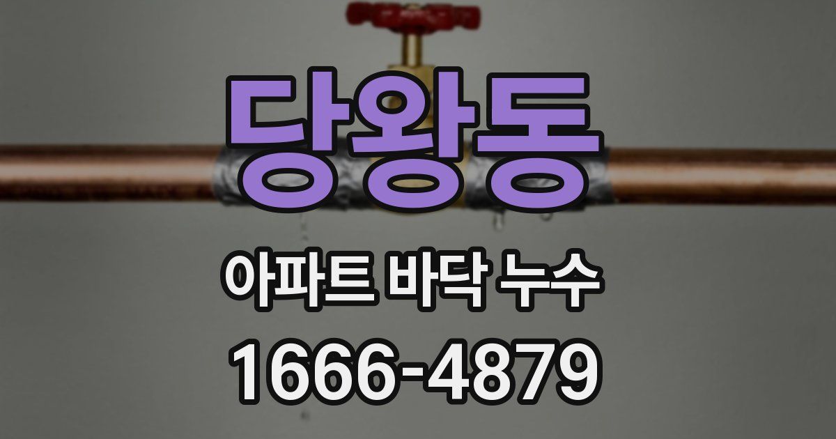 당왕동 아파트 바닥 누수