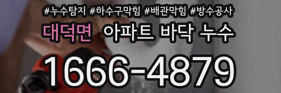 대덕면 아파트 바닥 누수