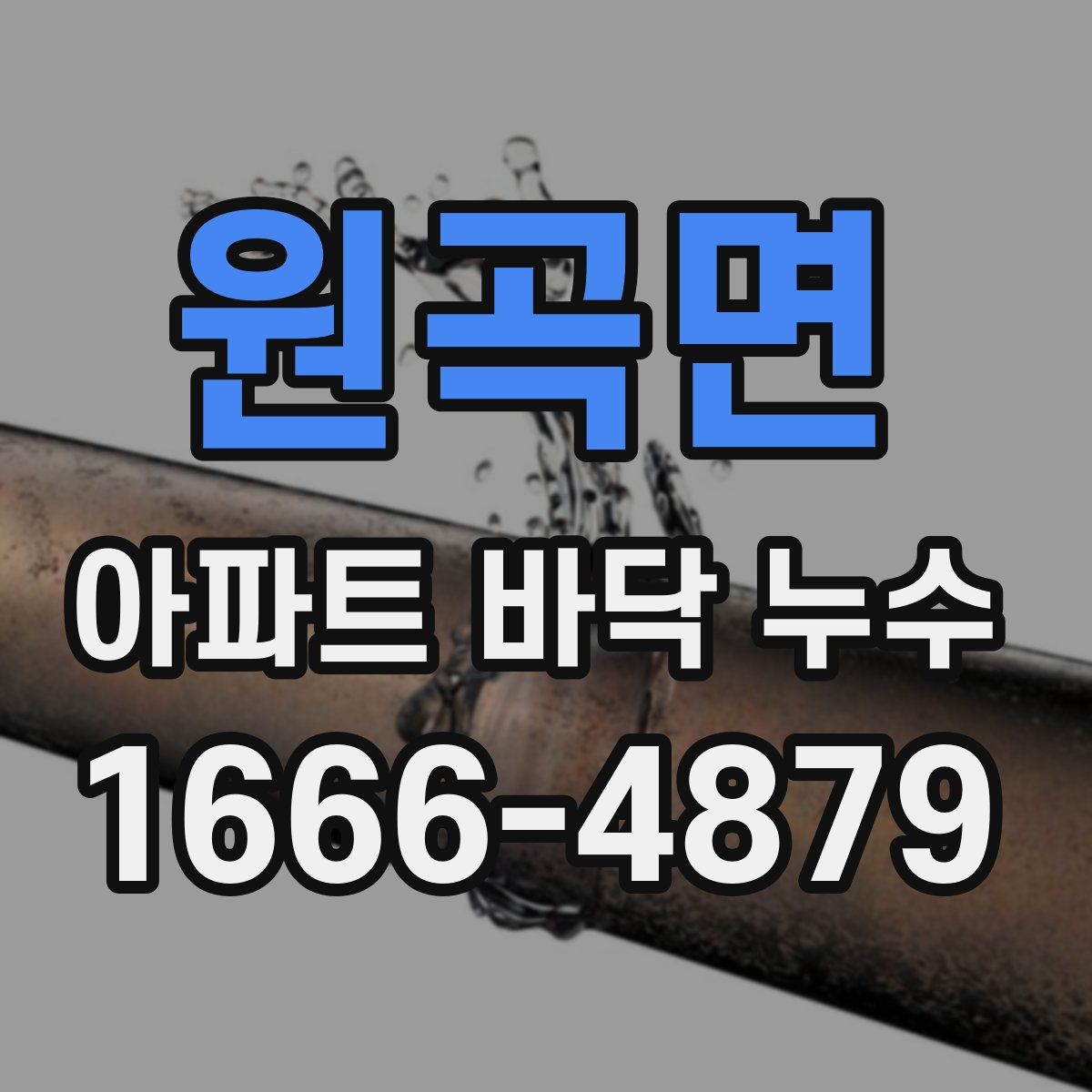 원곡면 아파트 바닥 누수