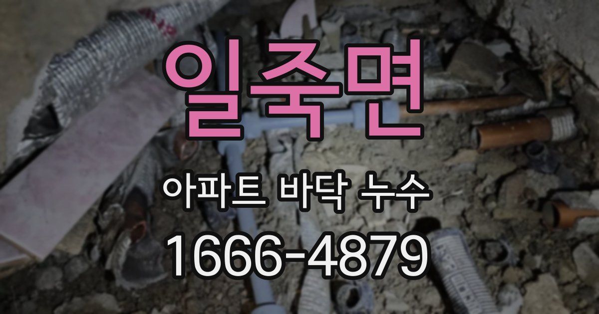 일죽면 아파트 바닥 누수