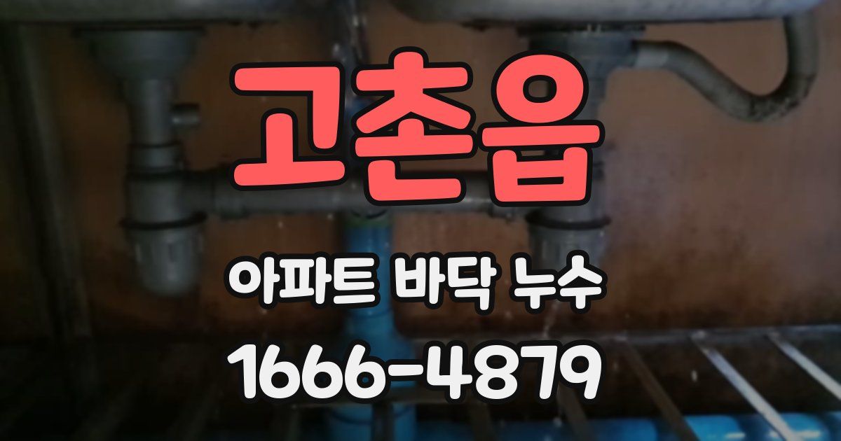 고촌읍 아파트 바닥 누수
