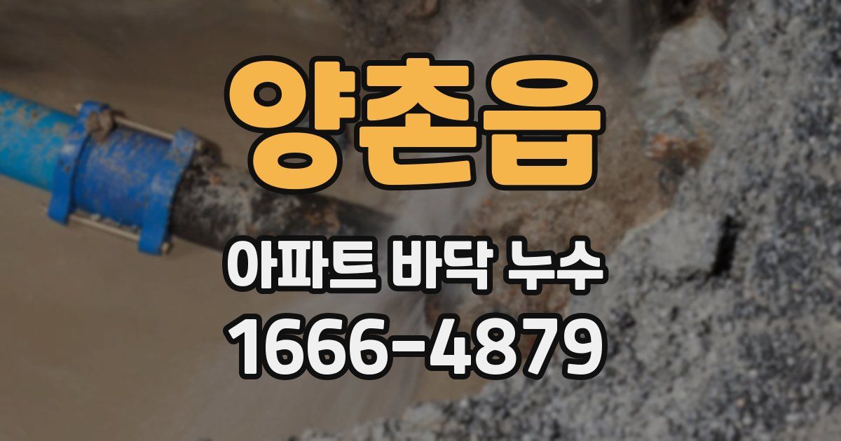 양촌읍 아파트 바닥 누수