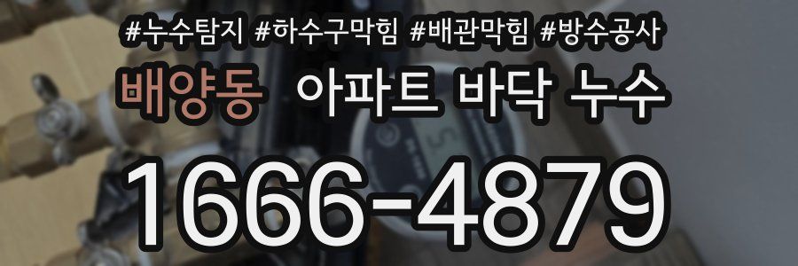 배양동 아파트 바닥 누수