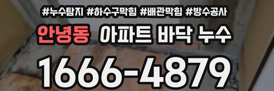 안녕동 아파트 바닥 누수
