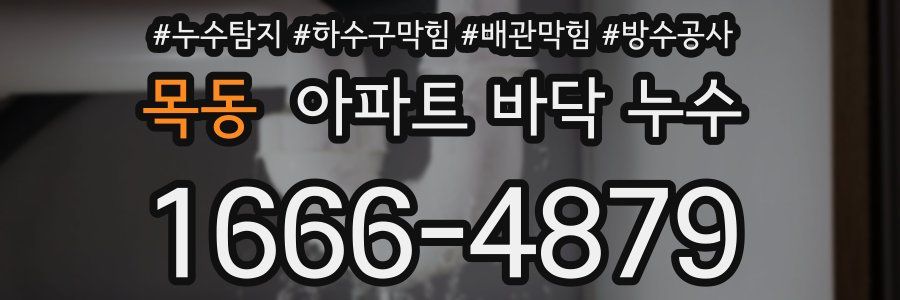 목동 아파트 바닥 누수