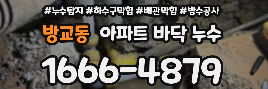 방교동 아파트 바닥 누수