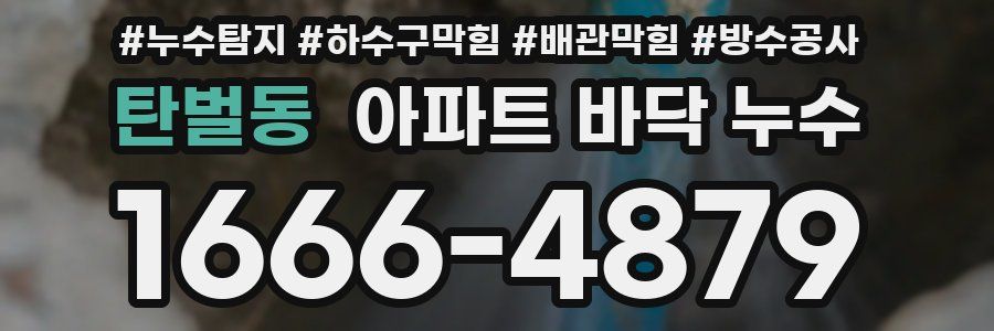 탄벌동 아파트 바닥 누수