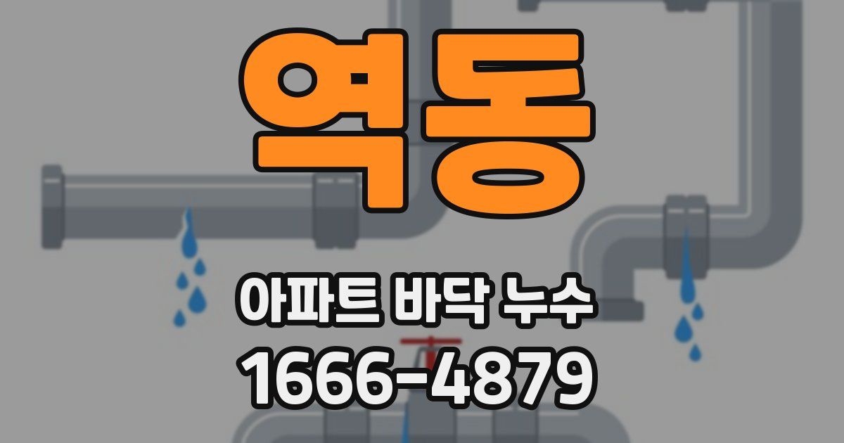 역동 아파트 바닥 누수
