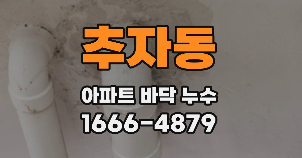 추자동 아파트 바닥 누수