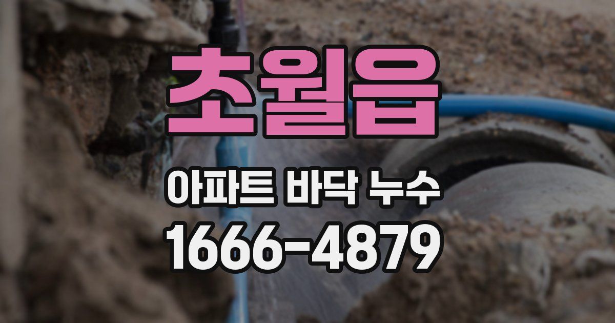 초월읍 아파트 바닥 누수