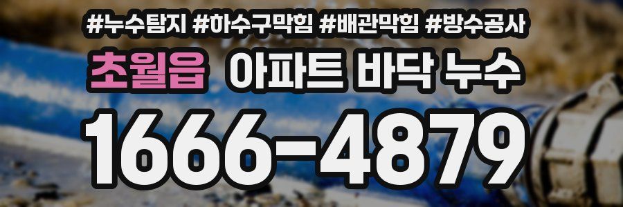 초월읍 아파트 바닥 누수
