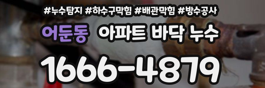 어둔동 아파트 바닥 누수