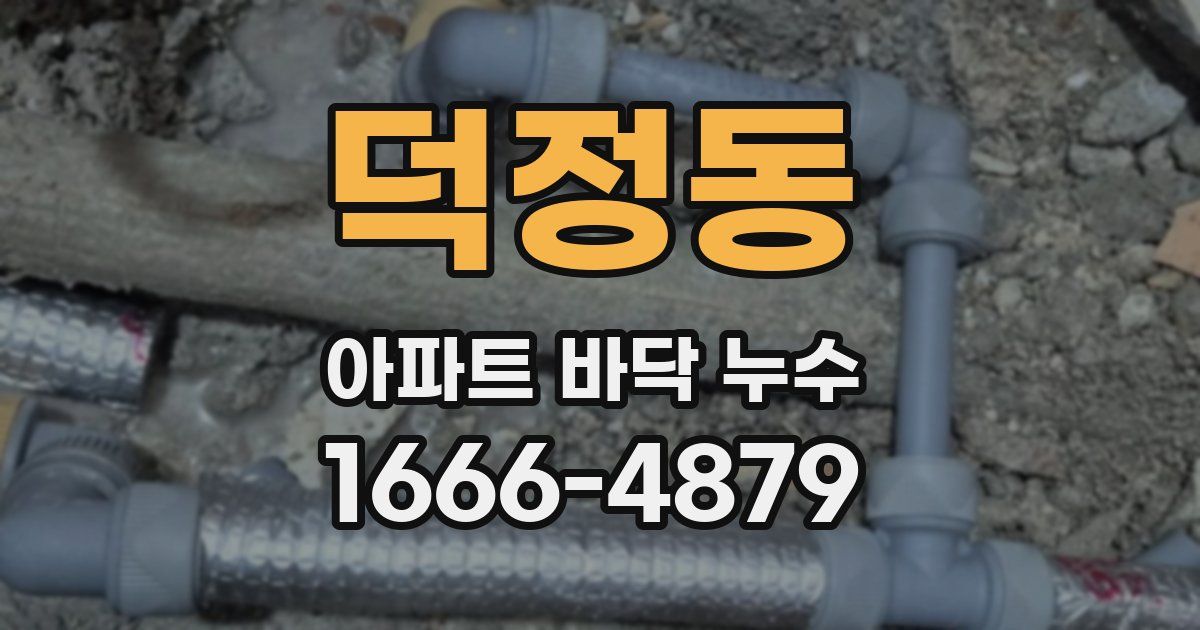 덕정동 아파트 바닥 누수