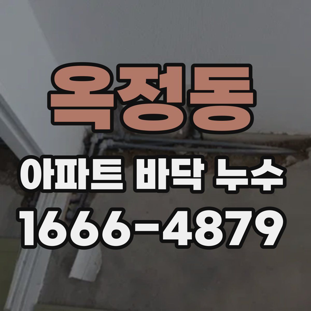 옥정동 아파트 바닥 누수