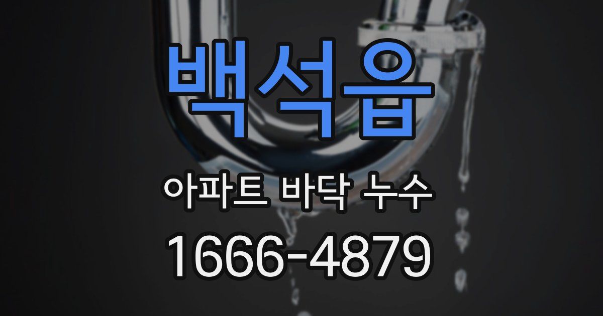 백석읍 아파트 바닥 누수