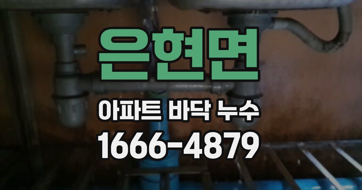 은현면 아파트 바닥 누수