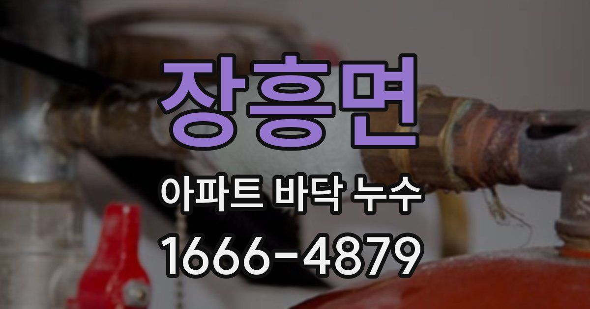 장흥면 아파트 바닥 누수