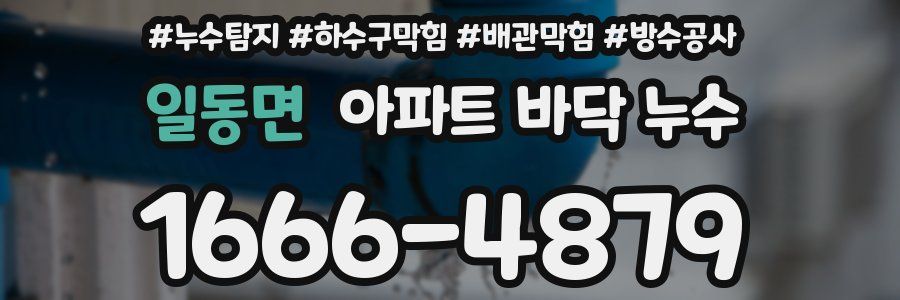 일동면 아파트 바닥 누수