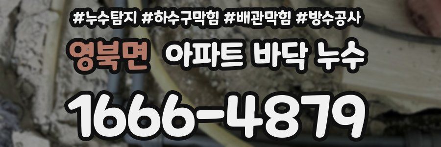 영북면 아파트 바닥 누수