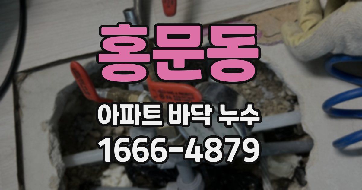 홍문동 아파트 바닥 누수